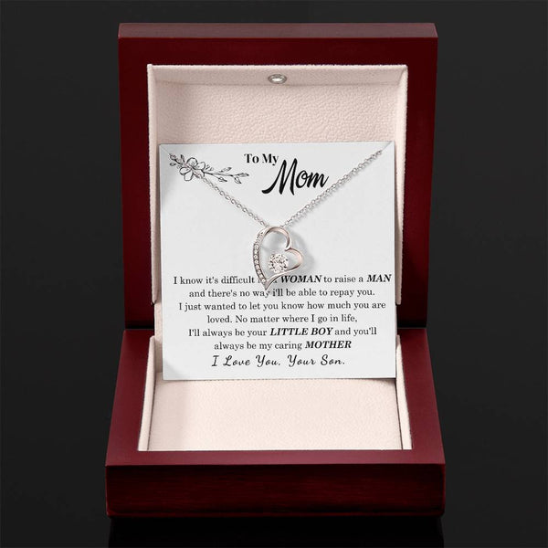 [Only a few left] To My Mom - I Love You Mother  - Forever Love Necklace