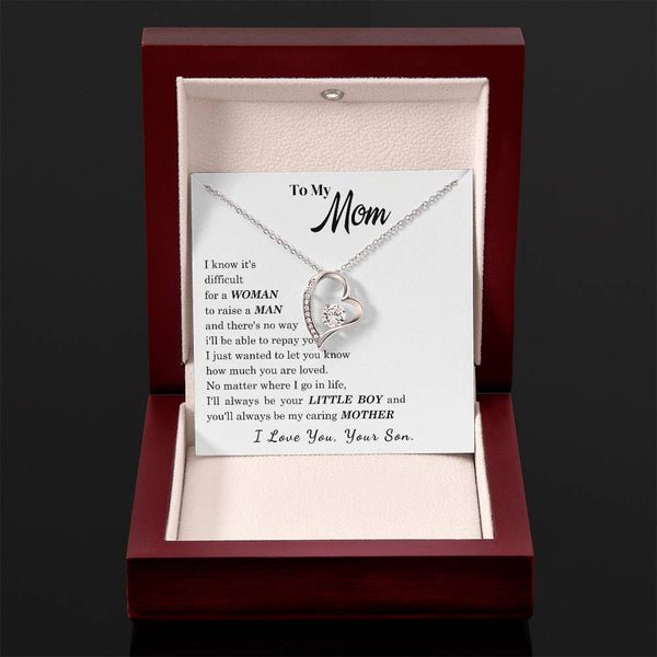 [ Few left only ]  To My Mom - I Love You Mother - Forever Love Necklace