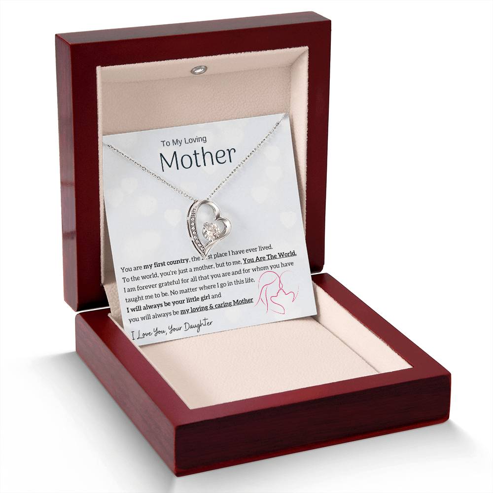 To My Loving Mother - You are my sunshine, I will always be your little girl (Only a Few Left) - Forever Love Necklace