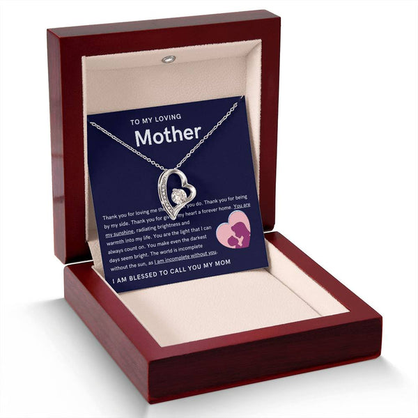 To My Loving Mother - You are my sunshine, radiating brightness into my life (Only a Few Left) - Forever Love Necklace