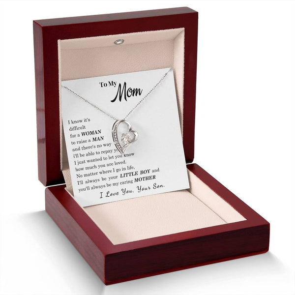 [ Few left only ]  To My Mom - I Love You Mother - Forever Love Necklace