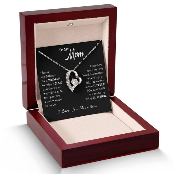 [ Few left only ]  To My Mom - Loved Mother - Forever Love Necklace