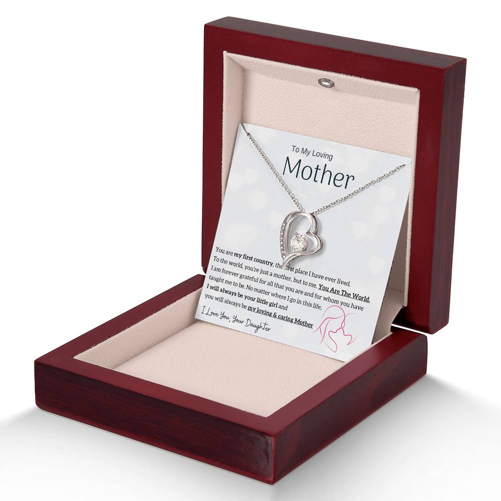 To My Loving Mother - You are my sunshine, I will always be your little girl (Only a Few Left) - Forever Love Necklace