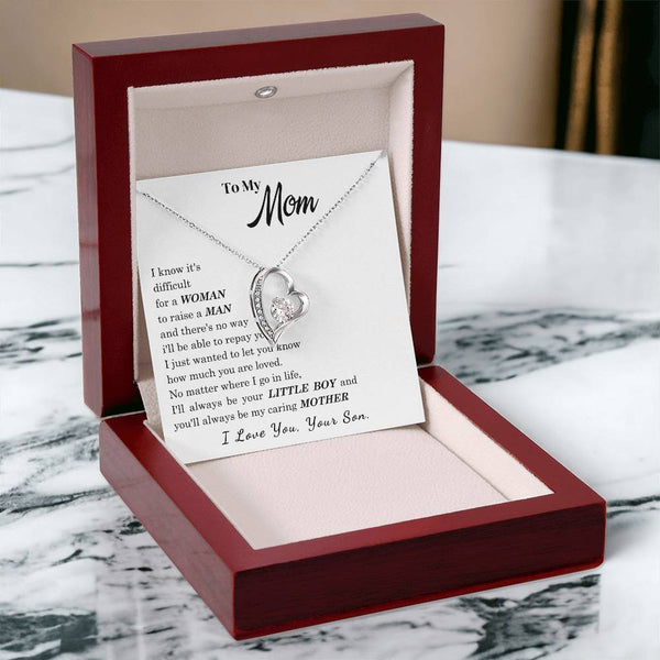 [ Few left only ]  To My Mom - I Love You Mother - Forever Love Necklace