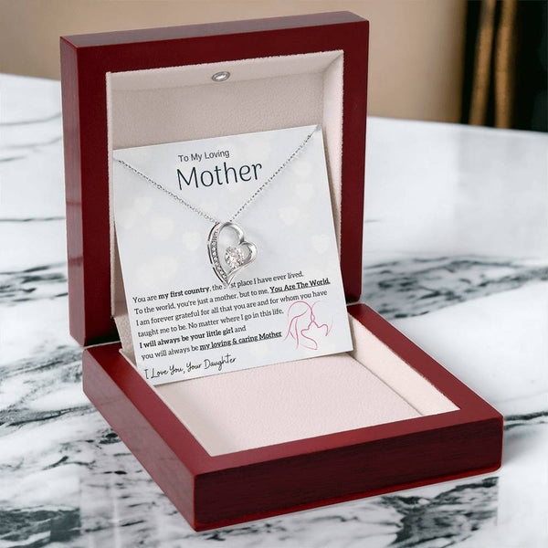 To My Loving Mother - You are my sunshine, I will always be your little girl (Only a Few Left) - Forever Love Necklace