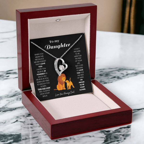 To My Daughter - When you wear this necklace, never forget that I LOVE YOU [ Gift From Dad ] [ Forever Love ]