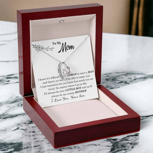 [Only a few left] To My Mom - I Love You Mother  - Forever Love Necklace