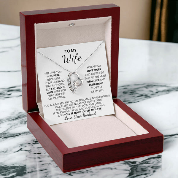 [Few left only] To My Wife, Hold This Close To Feel My Love  - Forever Love Necklace