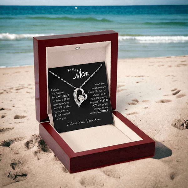 [ Few left only ]  To My Mom - Loved Mother - Forever Love Necklace