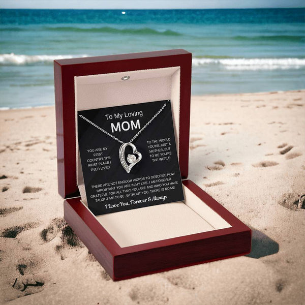 (Forever Love Necklace) - To My Loving Mom, Without You, There Is No Me