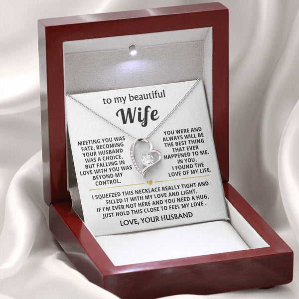 (Only a few left) To My Beautiful Wife - hold this close to feel my love