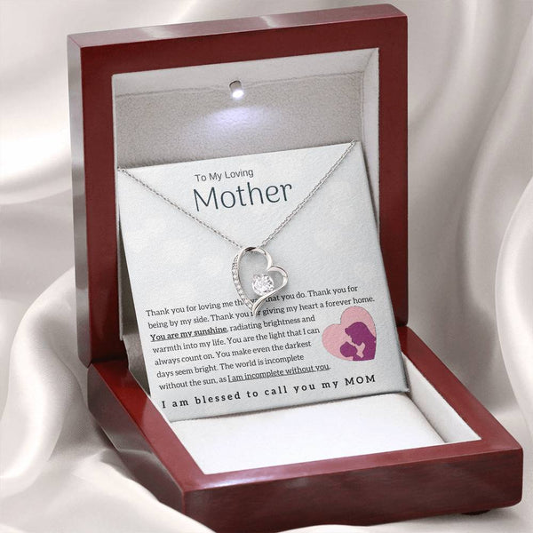 To My Loving Mother - You are my sunshine! (Forever Love Necklace)