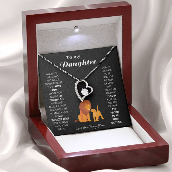 [ Few left only ] To My Daughter - When you wear this necklace, never forget that I LOVE YOU [ Gift From Mom ] [ Forever Love ]