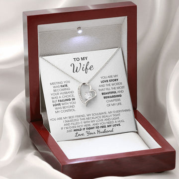 [Few left only] To My Wife, Hold This Close To Feel My Love  - Forever Love Necklace