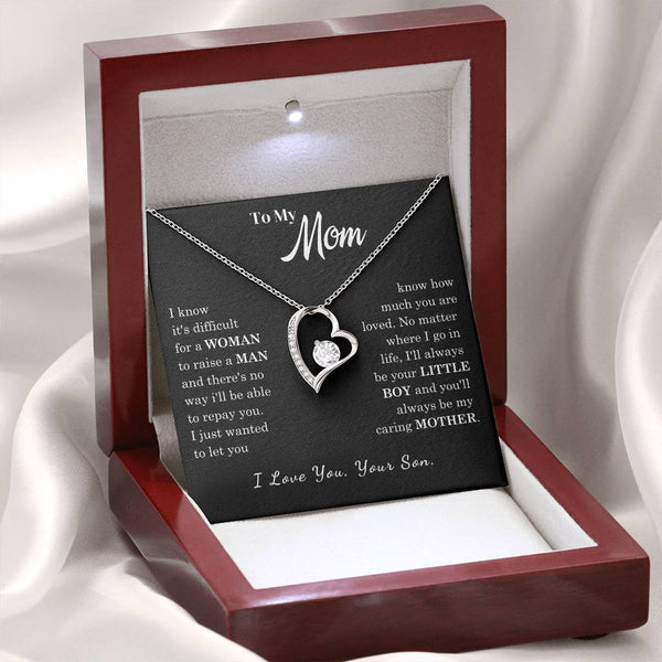 [ Few left only ]  To My Mom - Loved Mother - Forever Love Necklace