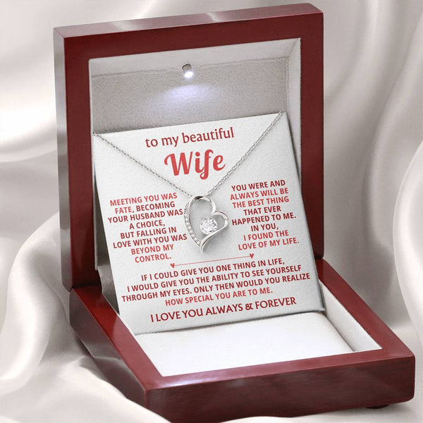 To My Beautiful Wife - I found the love of my life [ Forever love necklace ]