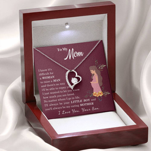 [ Few left only ] To My Loving Mother - I love you, your son - Forever Love Necklace