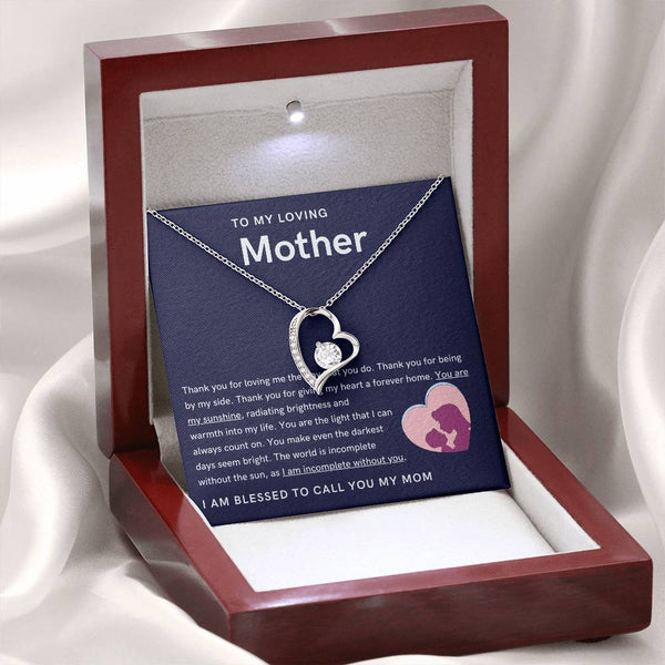 To My Loving Mother - You are my sunshine, radiating brightness into my life (Only a Few Left) - Forever Love Necklace