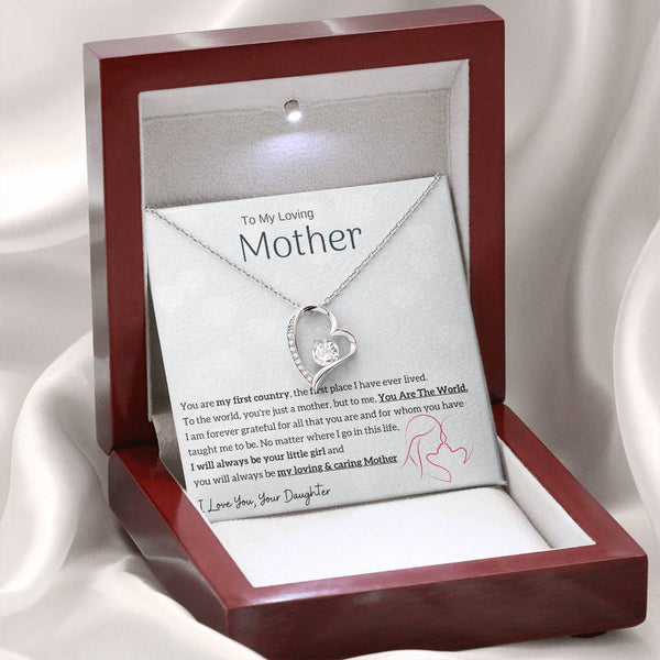 To My Loving Mother - You are my sunshine, I will always be your little girl (Only a Few Left) - Forever Love Necklace