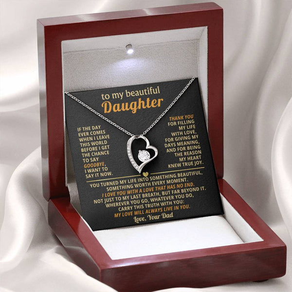 TO MY BEAUTIFUL DAUGHTER, I love you with a love that has no end ( Almost gone )