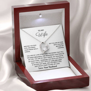 To My Wife, Hold This Close To Feel My Love  - Forever Love Necklace