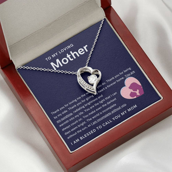 To My Loving Mother - You are my sunshine, radiating brightness into my life (Only a Few Left) - Forever Love Necklace
