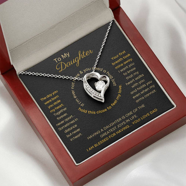 [ Few left only ] To My Daughter - Hold this necklace close to feel my love