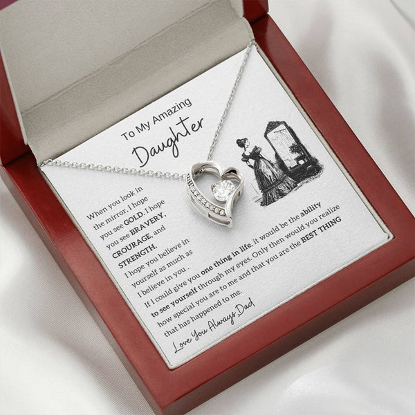 (Only A Few Left) To My Amazing Daughter - Forever Love Necklace