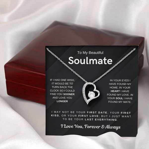 To My Beautiful Soulmate, I Want To Be Your Last Evething - (Forever Love Necklace) - 1