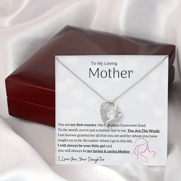 To My Loving Mother - You are my sunshine, I will always be your little girl (Only a Few Left) - Forever Love Necklace