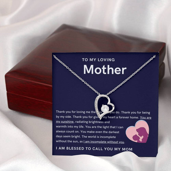 To My Loving Mother - You are my sunshine, radiating brightness into my life (Only a Few Left) - Forever Love Necklace
