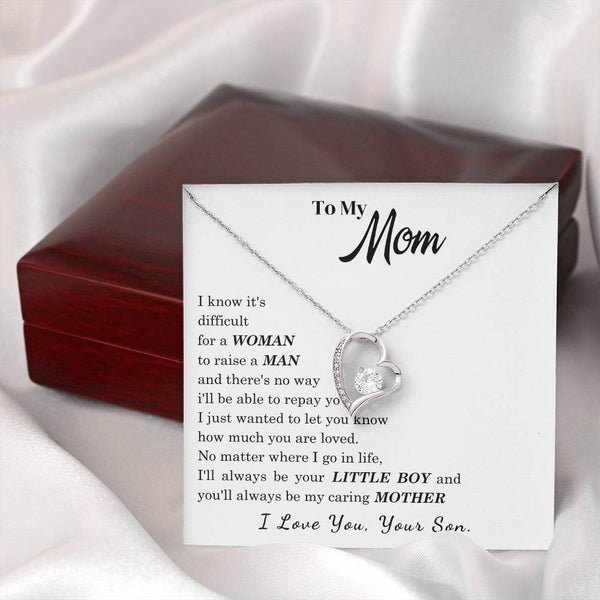 [ Few left only ]  To My Mom - I Love You Mother - Forever Love Necklace