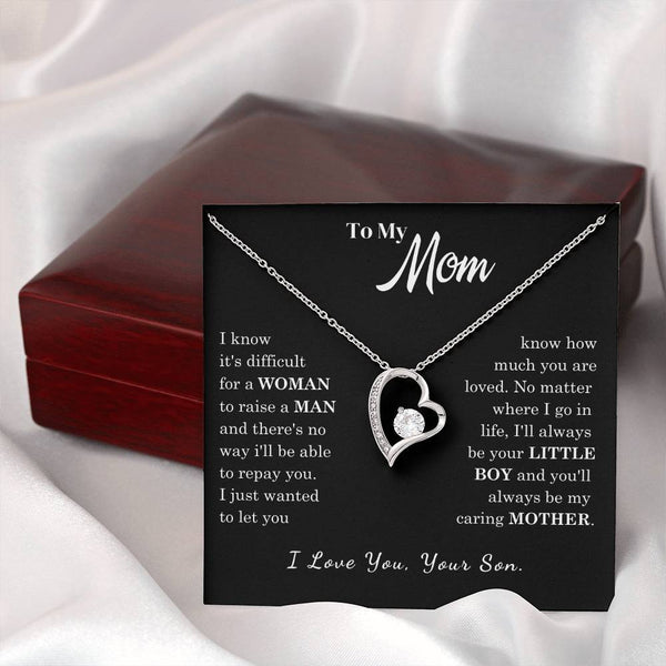 [ Few left only ]  To My Mom - Loved Mother - Forever Love Necklace