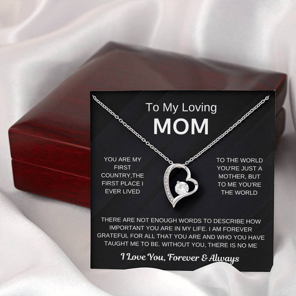 (Forever Love Necklace) - To My Loving Mom, Without You, There Is No Me