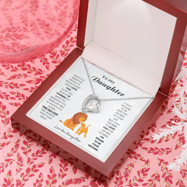 To My Daughter - When you wear this necklace, never forget that I LOVE YOU [ Gift From Mom ] [ Forever Love ]