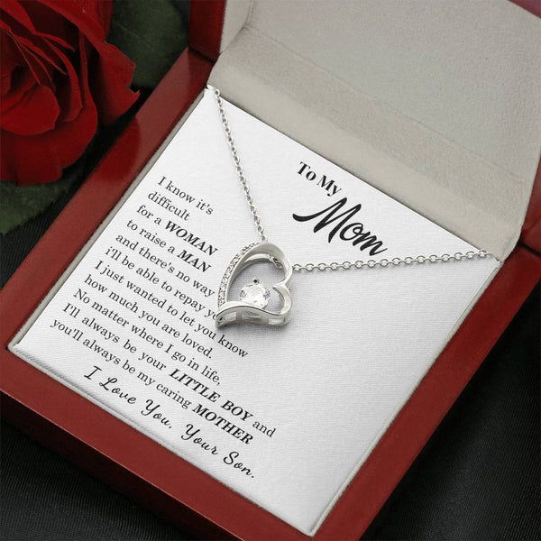 [ Few left only ]  To My Mom - I Love You Mother - Forever Love Necklace