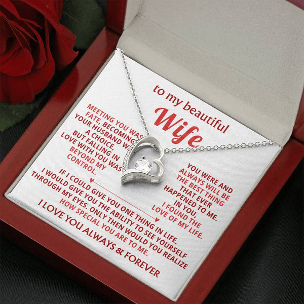 To My Beautiful Wife - I found the love of my life [ Forever love necklace ]