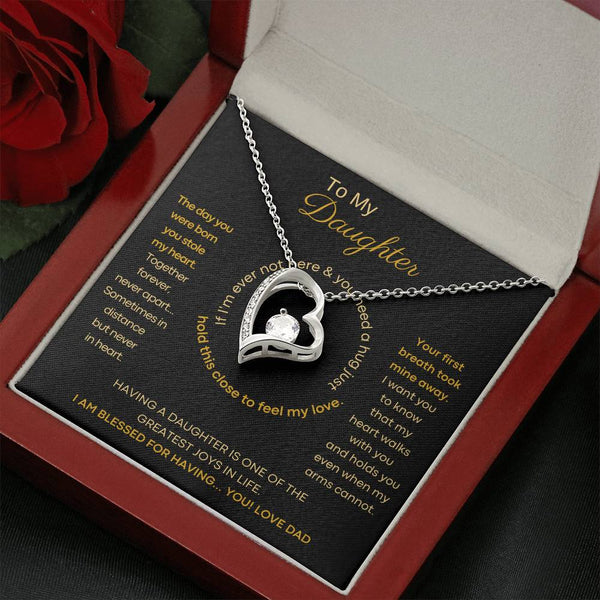 [ Few left only ] To My Daughter - Hold this necklace close to feel my love