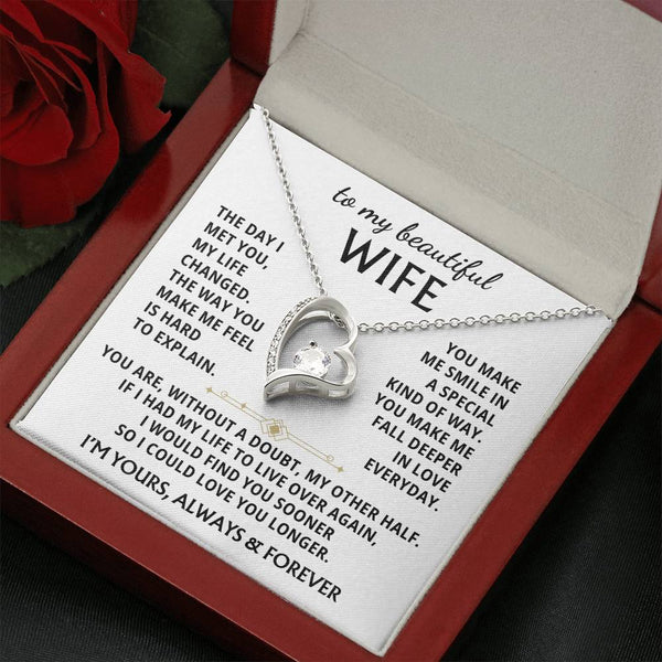 [Almost Sold Out] To My Beautiful Wife - fall deeper in love everyday [ Forever love necklace ]