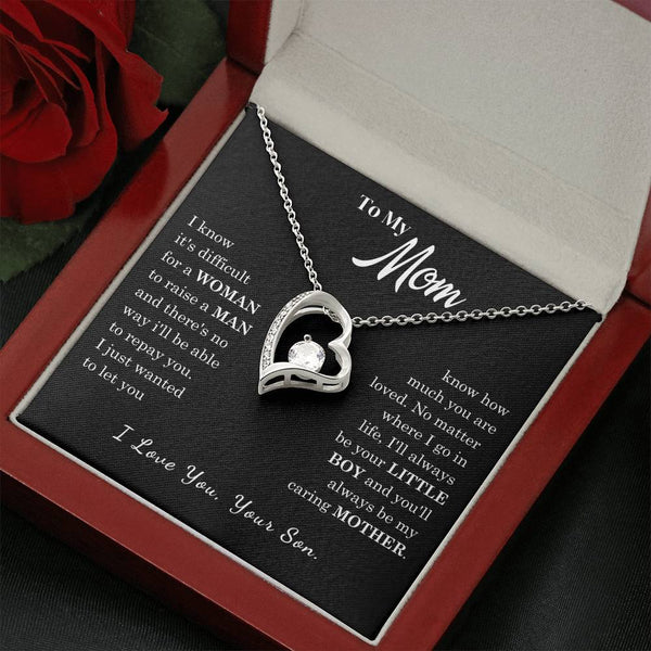 [ Few left only ]  To My Mom - Loved Mother - Forever Love Necklace
