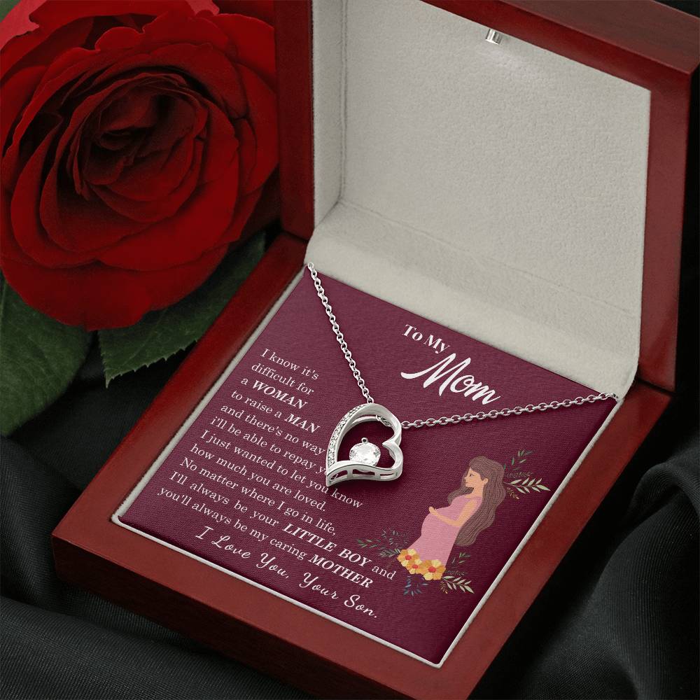 [ Few left only ] To My Loving Mother - I love you, your son - Forever Love Necklace