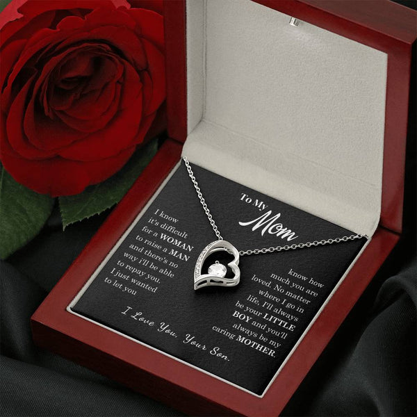 [ Few left only ]  To My Mom - Loved Mother - Forever Love Necklace