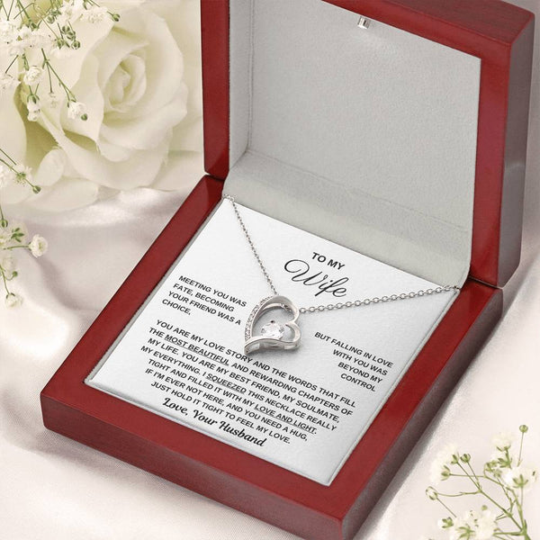 To My Wife, Hold This Close To Feel My Love  - Forever Love Necklace