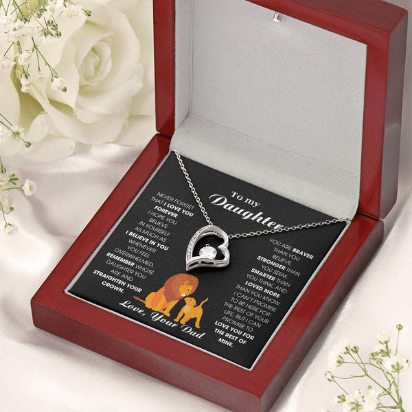 [ Forever love necklace ] To My Daughter, Never Forget That I Love You Forever
