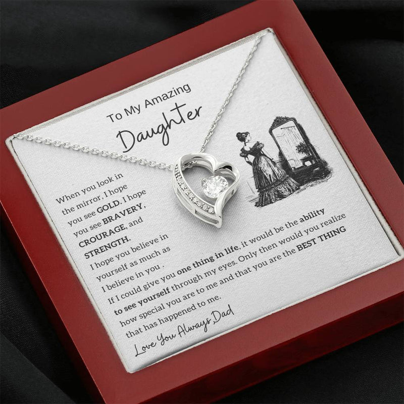(Only A Few Left) To My Amazing Daughter - Forever Love Necklace