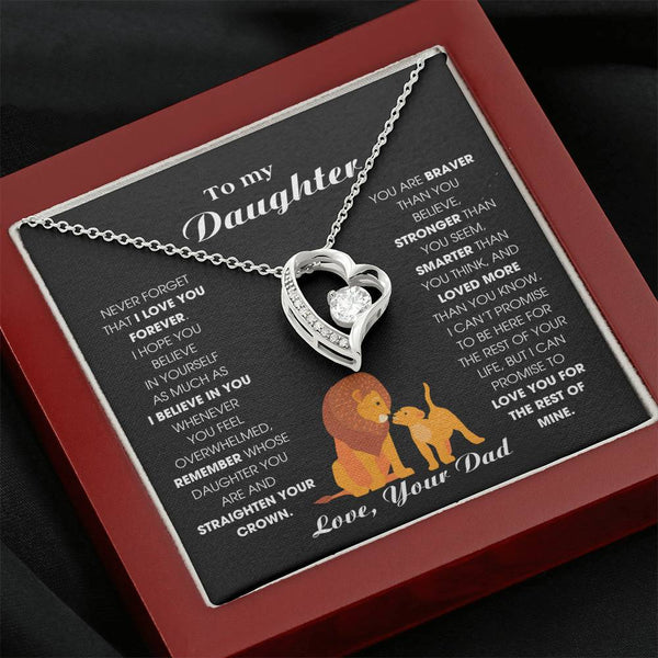[ Forever love necklace ] To My Daughter, Never Forget That I Love You Forever