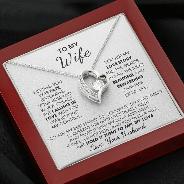 [Few left only] To My Wife, Hold This Close To Feel My Love - Forever Love Necklace  - 1