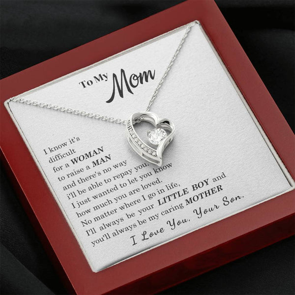 [ Few left only ]  To My Mom - I Love You Mother - Forever Love Necklace
