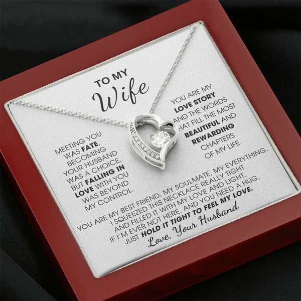 [Few left only] To My Wife, Hold This Close To Feel My Love  - Forever Love Necklace