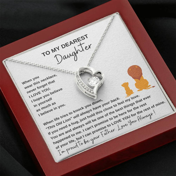 [ Only A Few Left ] To My Dearest Daughter , If you need a hug, just hold this close to feel my love
